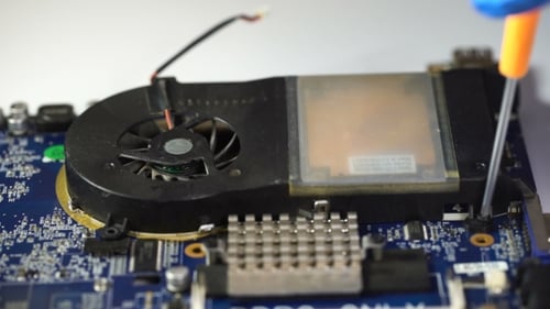 Removing Cooling Fan from a Computer Motherboard