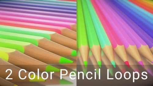 Colorful Rainbow Pencils Loop Background Animation