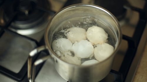 Eggs Cooked in a Pan