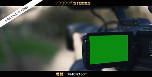 Broadcast Camera with Green Screen Monitor
