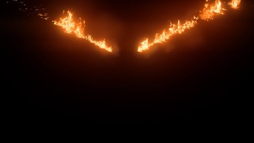 Fire Streak Effect with Alpha Channel