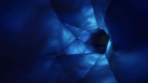 Abstrakter Schleifenhintergrund mit Animation des Fluges im Science-Fiction-Tunnel