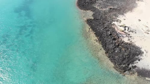 Flying Over the Coast of Island of Lobos - Fuerteventura - Canary Islands