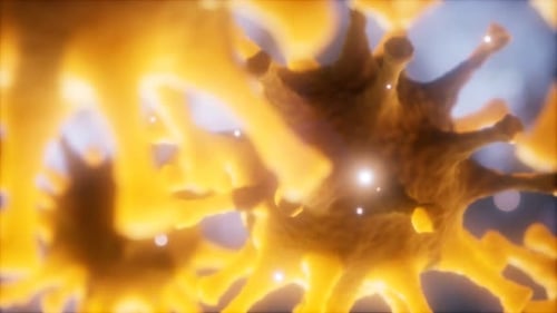 Glowing Microscopic Cells Animation for Medical Science Backgrounds