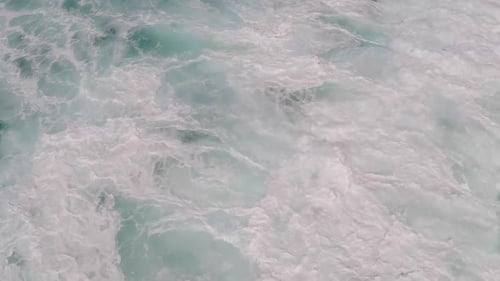 Aerial view of a wipeout sup stand-up paddleboard surfing in Hawaii