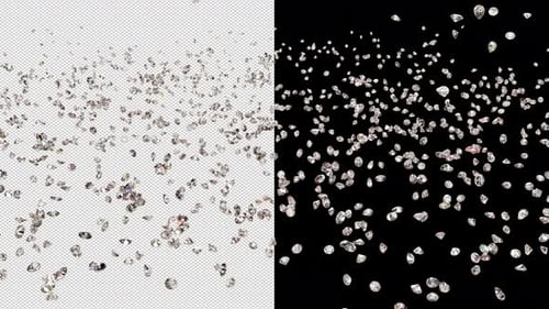 Falling Diamonds Overlay with Alpha Channel