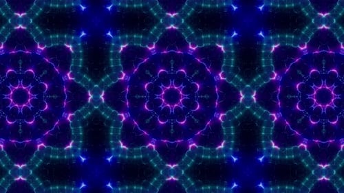 Vj Neon Lights Wave Kaleidoscope Loop 4K 01