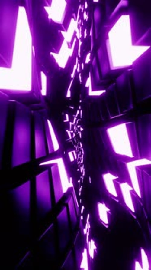 3D vertical background loop. Abstract wave flowing background with glowing lights