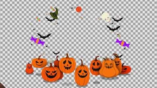 Halloween Animated Decorative Elements Frame
