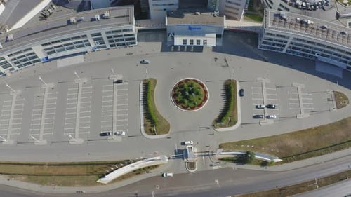 A Drone View of the Main Entrance of the Far Eastern Federal University
