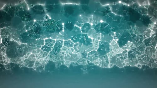 Dynamic Light Reflections on Shimmering Blue Water Background