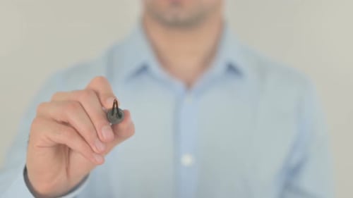 Adult Writes Need Help on Clear Surface