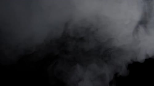 Drifting Swirling Smoke Element on Black Background