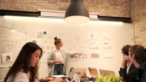 Meeting of multiracial professional teamwork with coworkers at the business office.