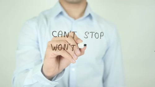 Can't Stop Won't Stop, Writing On Screen