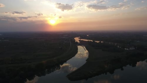 River At Sunset