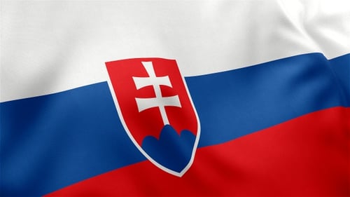 Realistic Waving Flag of Slovakia Animation