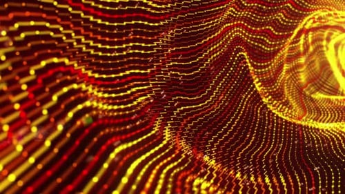 3D Big Data Digital-Tunnelquadrat mit futuristischer Matrix