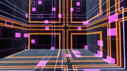 Vj Loop Animation Of A Fantastic Neon Background 02