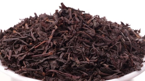 Rotating Pile Of Black Tea