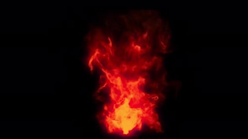 Realistic Burning Fire Element Alpha Channel