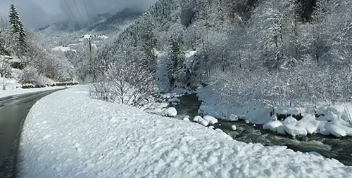 Straße im Schnee
