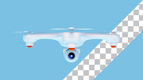 Drone With Camera Flying In The Air