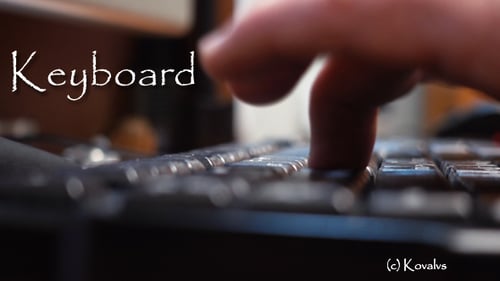 Close Up of Fast Typing on Keyboard