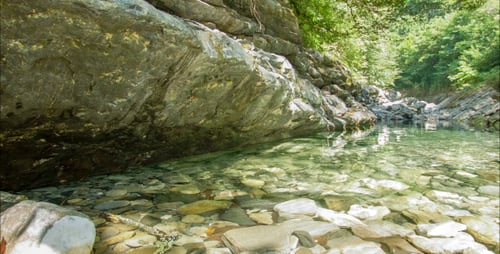 Rocks Lake With Dripping Water