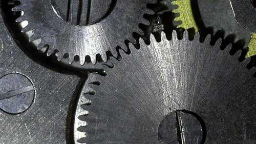 Rotating Gears Close Up Machinery Internal Motion