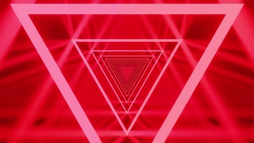 Gentle Red Triangle Neon Show Vj Loop Background HD