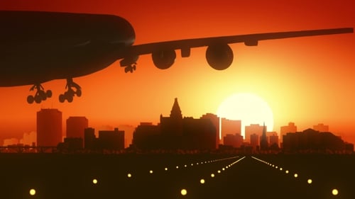Saskatoon Skyline Sunrise Landing