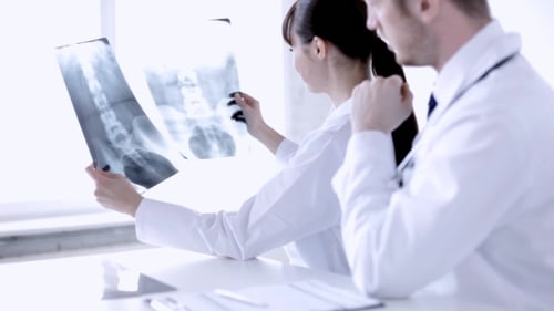 Two Doctors With X-ray Scans At Hospital 25