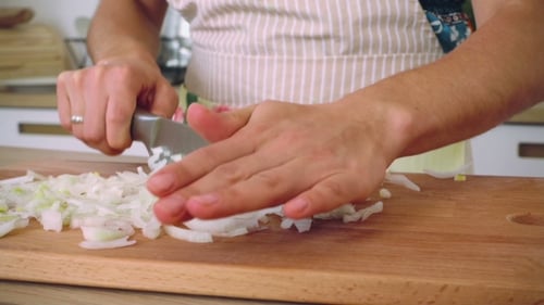 Cut The Onion With Knife