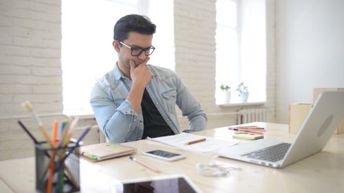 Thinking Designer in His Creative room