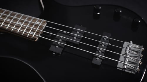 Electric Black Bass Guitar