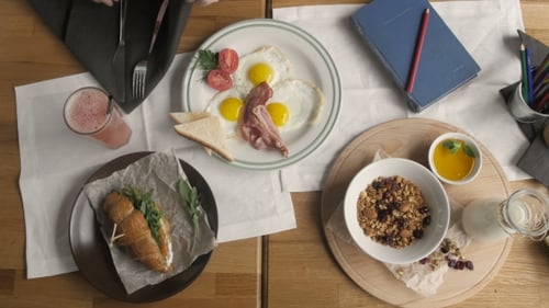 Healthy Breakfast In Cafe