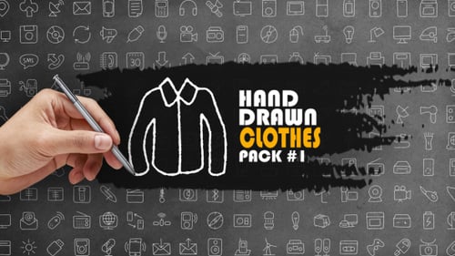 Hand Drawn Animated Clothing Elements Pack