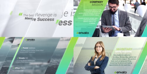 Clean Corporate Presentation Slideshow with Modern Transitions