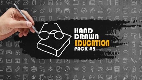 Paquete educativo dibujado a mano 2