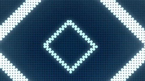 Glowing Dot Grid Diamond Pattern Loop Background