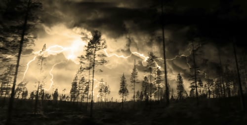 Fahren und Gewitter