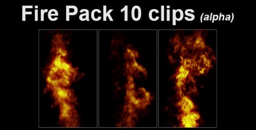 Animated Fire Burst Effects with Alpha Channel