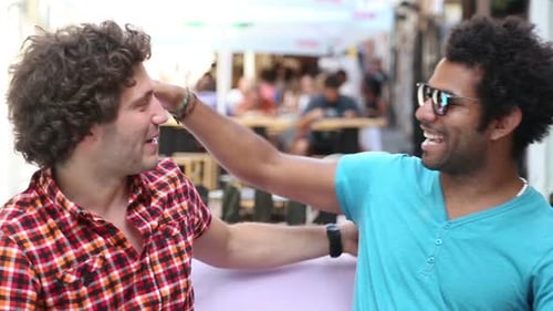 Friends Smiling Together for Smartphone Selfie