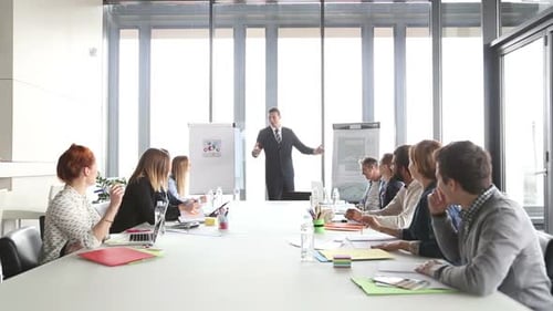 Corporate Presentation in a Modern Office