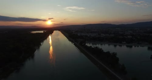 Sonnenuntergang am Jarun-See 7