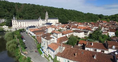 Benedictine Abbey Of Brantome And River And Surrounding 3