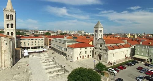 Aerial View Of Roman Forum In Zadar In Croatia 1