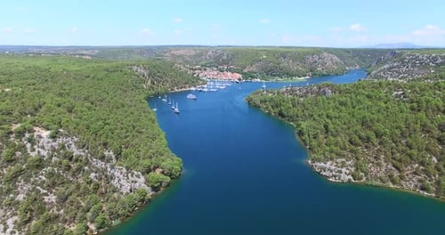 Aerial View Of Skradin, Croatia 3