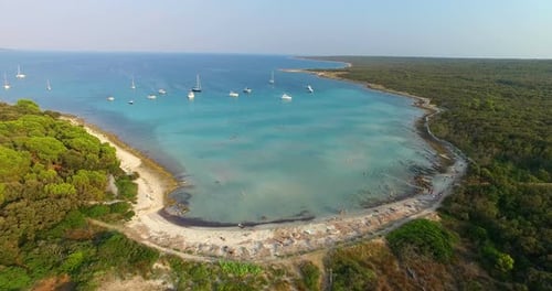 Aerial View Of Beautiful Slatinica Beach At Olib Island, Croatia 2